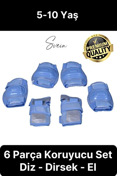 Svein سكوتر تزلج فاخر للأطفال - واقي الدراجة، مجموعة وسادات الركبة للكوع 6 قطع