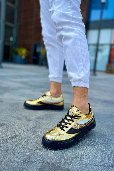 Joy Man J975 Majesty - Pantofi pentru bărbați din piele lacuită cu talpă ortopedică RST Gold
