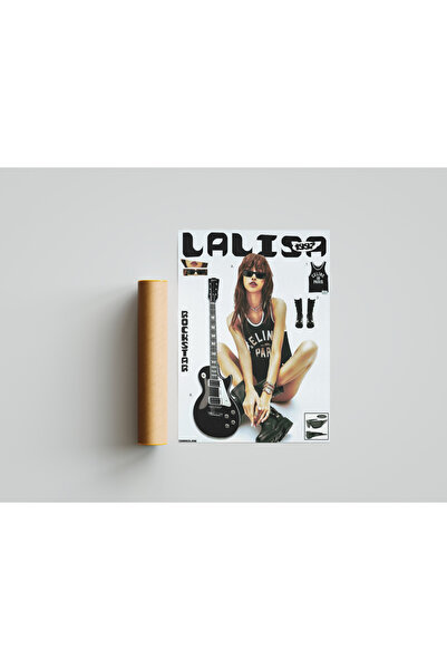512 STORE Blackpink Lalisa Tasarım Duvar Poster 30x42 Çerçevesiz