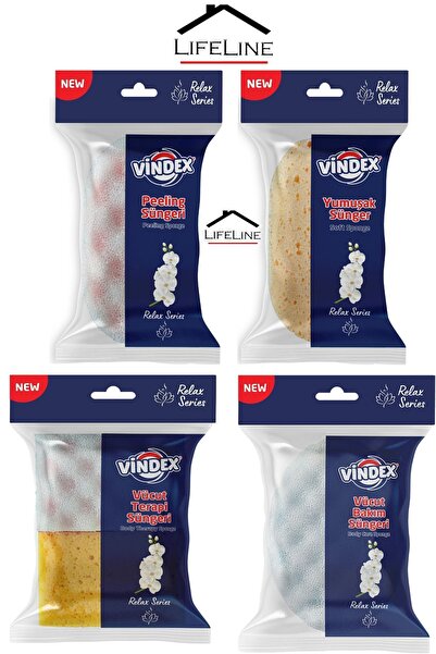 Life Line 5'li Vücut Bakım Ve Peeling Sünger Seti | Yumuşak Spa Ve Terapi Banyo Süngeri