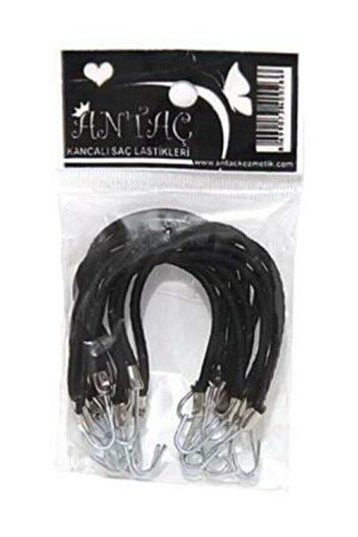 Smr Bijuteri 10 Pieces Hair Elastics with Buckle Hooks - Safety