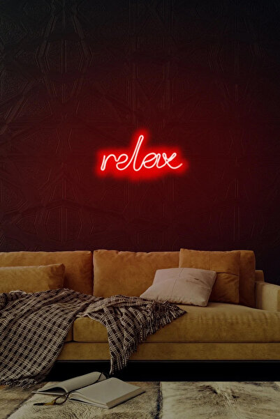 Relax - Led Dekoratif Duvar Aydınlatması Neon Duvar Yazısı