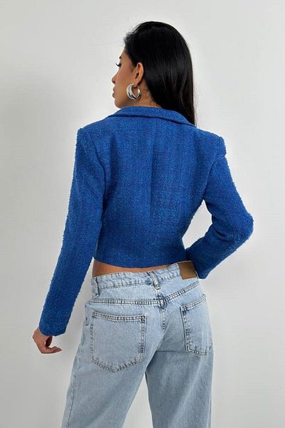 vuvutasarım Blazer crop din tweed pentru femei sezon nou - 23S07002