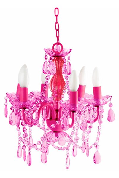 Bun Design Fuşya Taşlı Akrilik Küçük Avize