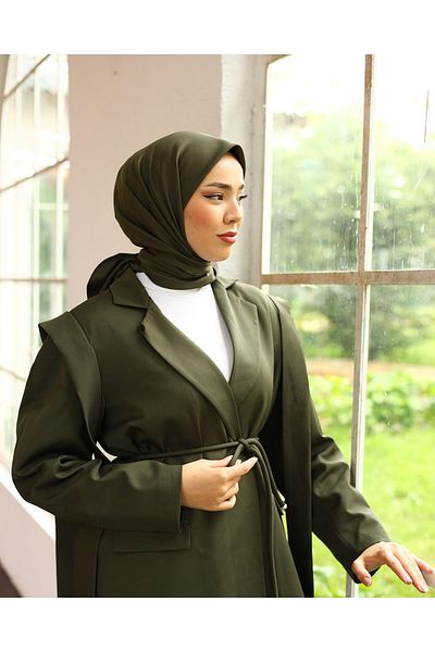 Silk Home Κασκόλ Khaki Plain Twill