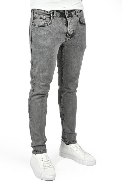 DeepSEA Γκρι Skinny Fit Laser Ανδρικό τζιν - Lycra Jeans 2407366