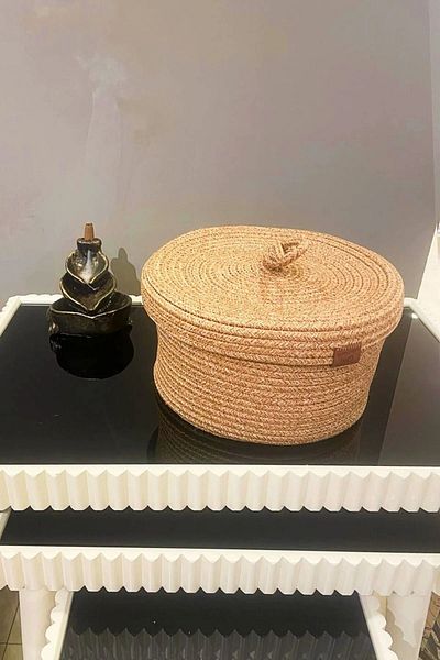 Pario Home 25x15 Калъф от ютено въже - Многофункционален органайзер за баня и кухня