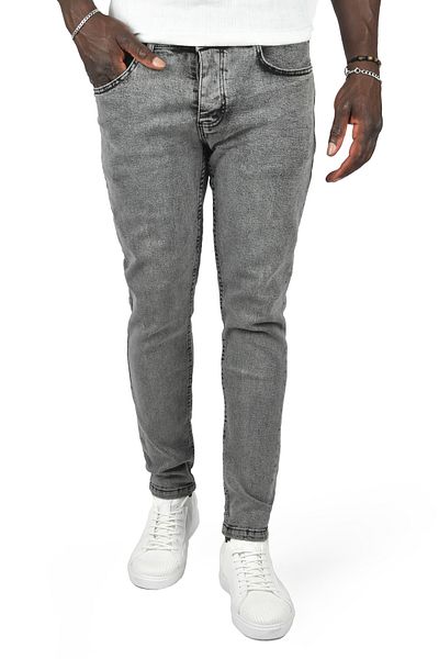 DeepSEA Γκρι Skinny Fit Laser Ανδρικό τζιν - Lycra Jeans 2407366