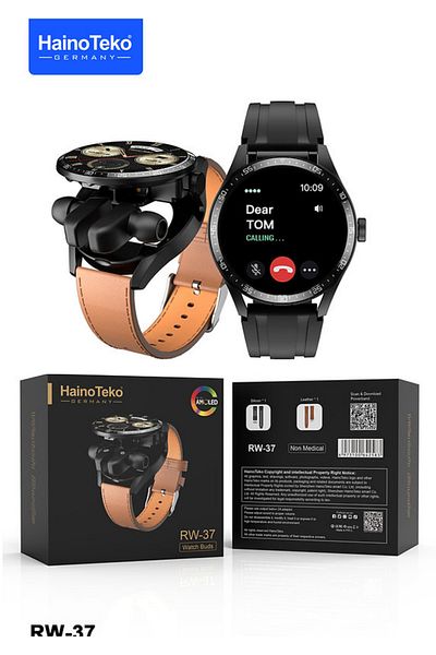 LaraThec Hainoteko Rw-37 Bluetooth Headset Leather Silicone Double Cord Gt5 Buds Series Smart Watch 2025