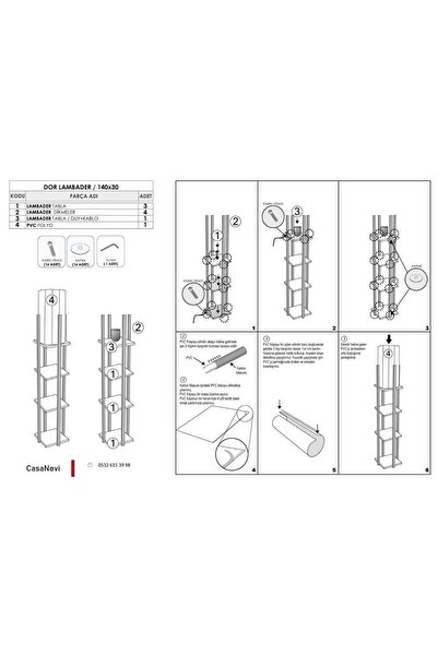 Genel Markalar Black Pine Raflı Lambader
