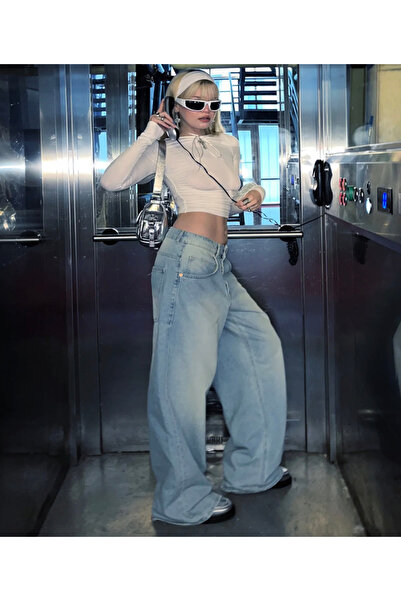 DEEFWEAR Y2k Süper Baggy Pocket Jean Pantolon