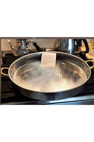 Gulaysenindunyasimardin Copper Handle Oven Tray 40cm 1800gr Weight