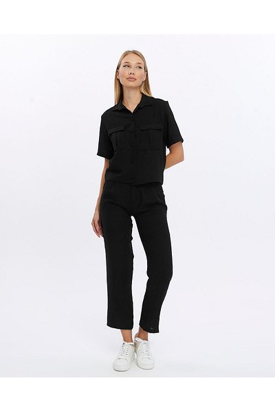 İkmal Women's Linen Set - Shirt, Jacket and Trousers