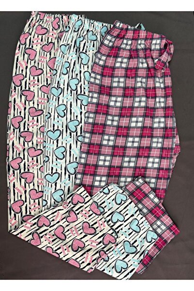 Kuryıldız 3’lü Kadın Desenli Pamuk Penye Kumas Karısık Renk Tek Alt Pijama