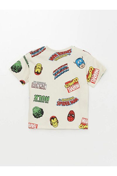LC Waikiki LCW Baby-T-Shirt mit Spiderman-Aufdruck und Rundhalsausschnitt für Jungen