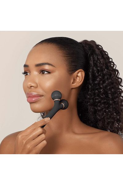 Geske Sonic Facial & Body Roller | 4 in 1 | Facial & Body dermaroller| derma stimulator l Grey