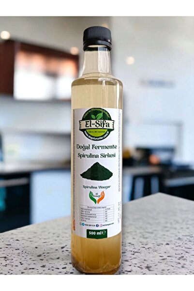 El-Şifa Doğal Ürünler 100% Doğal Fermente Spirulina Sirkesi 500ml Cam Şişe