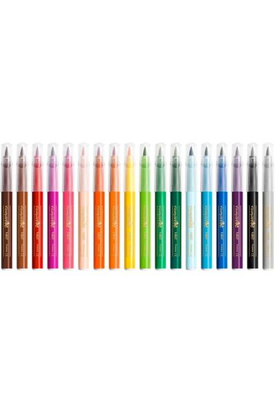 Bic Visa Brush Tip Washable Felt Crayons 18 Colors 8289651