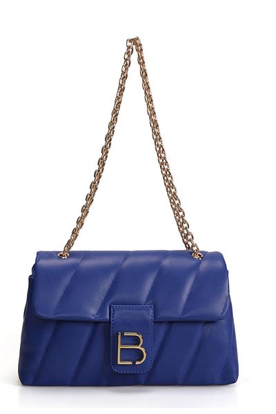 Lucky Bees Gemusterte Damen Hand- und Schultertasche mit Kettenriemen