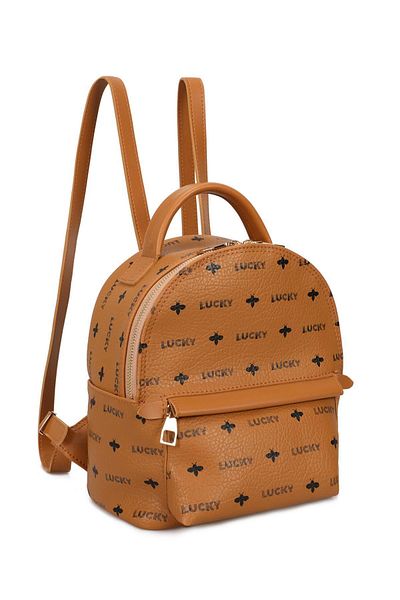 Lucky Bees Gemusterter mittelgroßer Damenrucksack