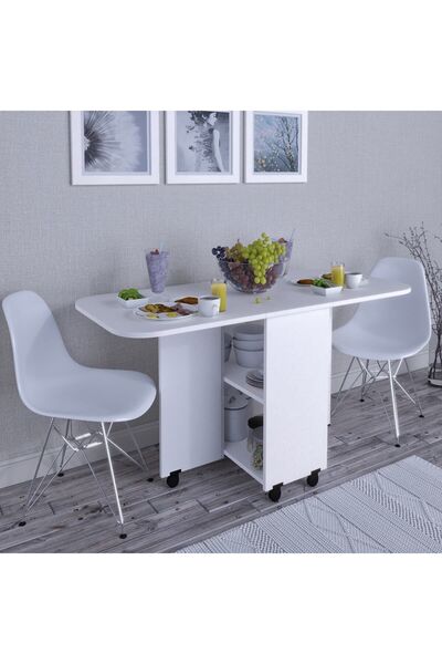 RAFİNERİ Açılır Katlanır Yemek Masası oval masa mdf
