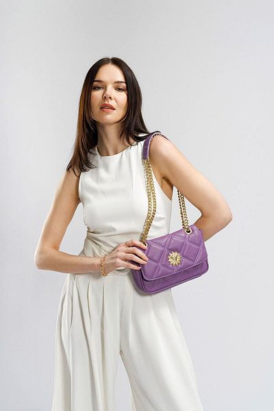 Lucky Bees Gesteppte gemusterte Hand- und Schultertasche für Damen