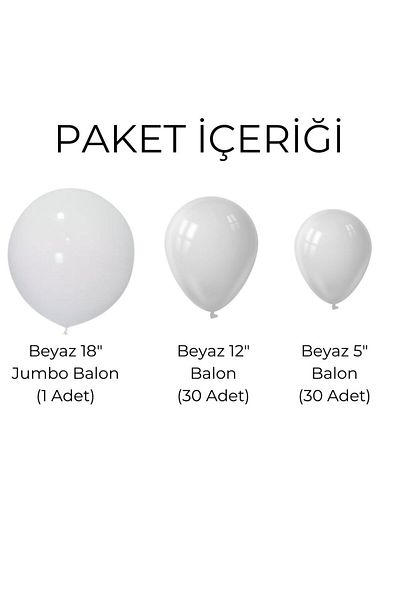 Konsept Sepeti Σετ κόμματος - Λευκό