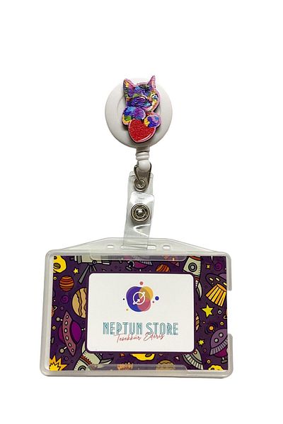 neptünstore Θήκη για κάρτα Yoyo με μοτίβο γάτας - Κρεμαστό γιακά και κρεμαστό Yoyo
