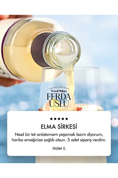 Fermente Mutfağım Organik Elma Sirkesi 1 Yıl Dinlendirilmiş 5x500ml