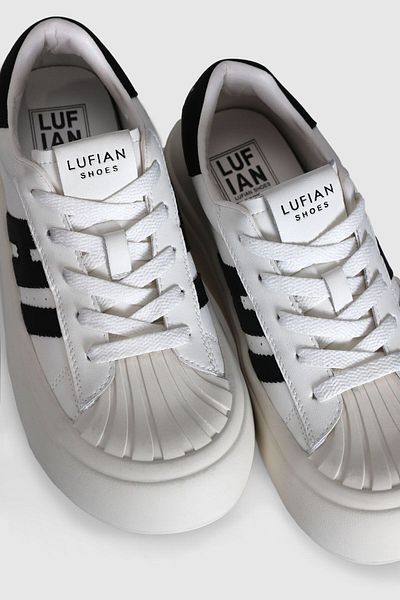 Lufian Tenis de damă - Potrivire confortabilă zilnică, pantofi albi