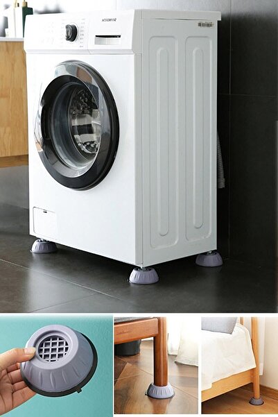 STLIFE Gray Silicone Based Sound Reducing Stand for 4 Washing Machines and Dryers