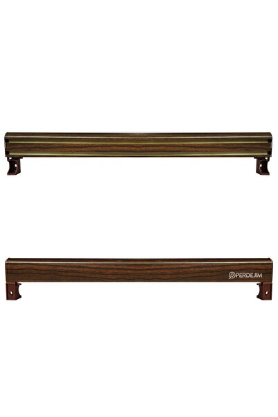 PerdejimShop Cornișă decorativă din aluminiu nuc de 250 cm