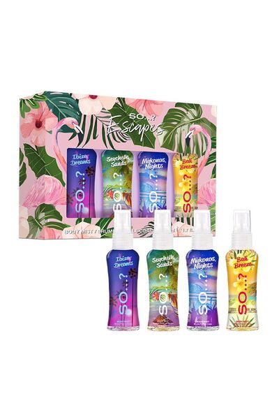 So Fragrance So...? Summer Escapes Mini Vücut Spreyi Hediye Seti (4X50ML)