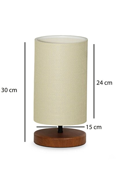 HOMİNG Rattan Weave Wicker Fabric - Exclusive Lampshade Design, Wooden Base Ayd-3113