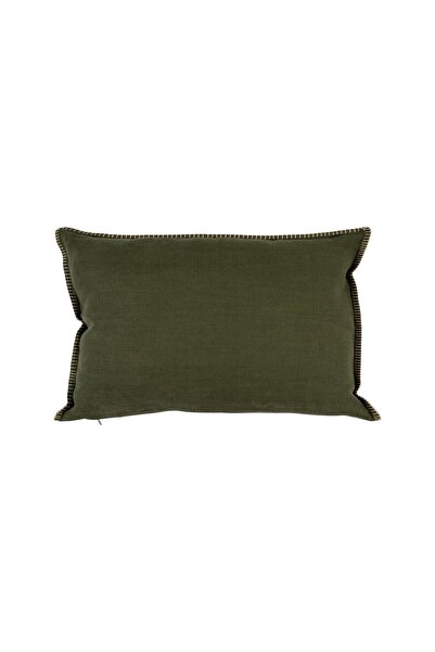 Vanelli Home Koyu Yeşil Çoban Dikişli 35x50 cm Kırlent Kılıfı Koyu Yeşil