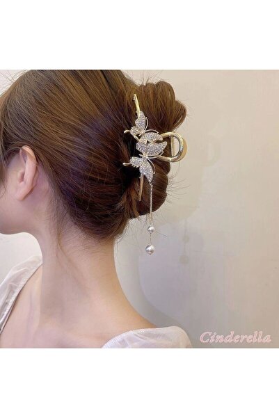 Cinderella Încuietoare elegantă pentru femei - model fluture cu perle, catara...