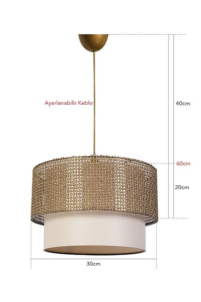 Hmydesign Desert Pendant Chandelier Wicker White