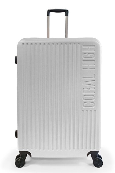 Coral High Abs Gümüş Büyük Boy Valiz 16433