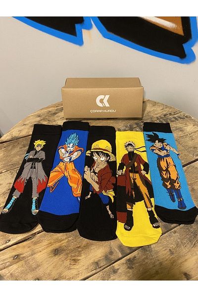 Çorap Kurdu 5 опаковки шарени шарени чорапи Naruto
