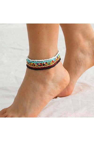 Cinderella Gypsy Girl Bead Anklet Set