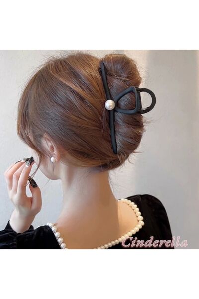 Cinderella Black Simple and Stylish Model Large Size Women's Metal Latch Buck...