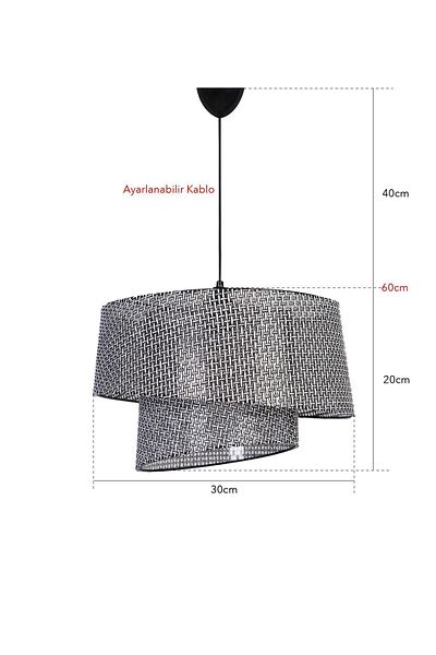 Hmydesign Cıntre Pendant Lamp Chandelier Black
