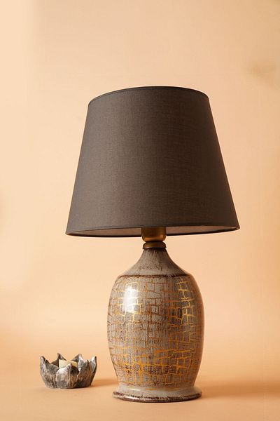 Hmydesign Dark Gray Tulip Ceramic Lampshade - Handmade