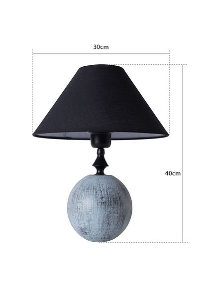 Hmydesign Ceramic Handmade Batiment - Black and Light Blue Lampshade