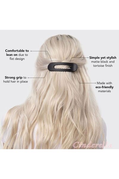 Cinderella Agrafă de păr pentru femei model crocodil modern - clemă mare, agr...