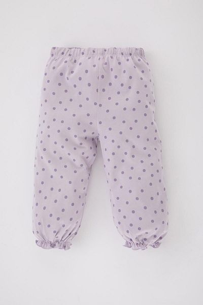 DeFacto Baby Girl Pajamas Set with Polka Dot Print - Long Sleeve, Rubber Waist, Long Accessories B7750A524Sp