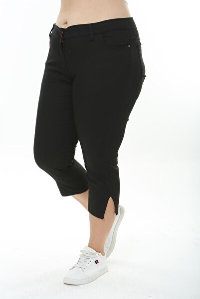 EYLÜL BUTİK Kadın Kemerli Gabardin Kapri