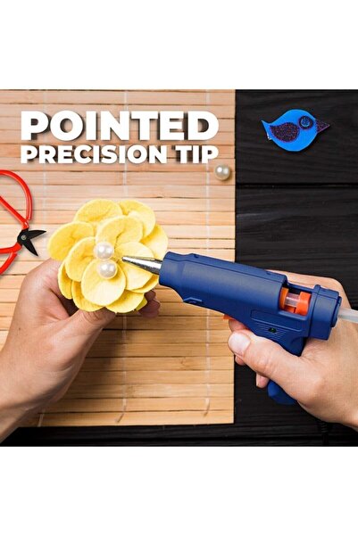 MOONSHOP 100watt Sıcak Silikon Tabancası + 10 Adet Çubuk Slikon