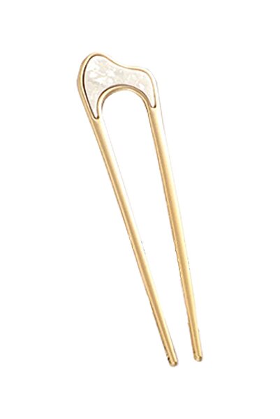 Cinderella Kıvrımlı Sade Şık Metal Topuz Tokası Model-12 - Çubuk Saç Topuz To...