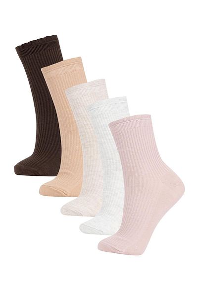 DeFacto Cotton Women's Socks Set of 5 - A5914axns